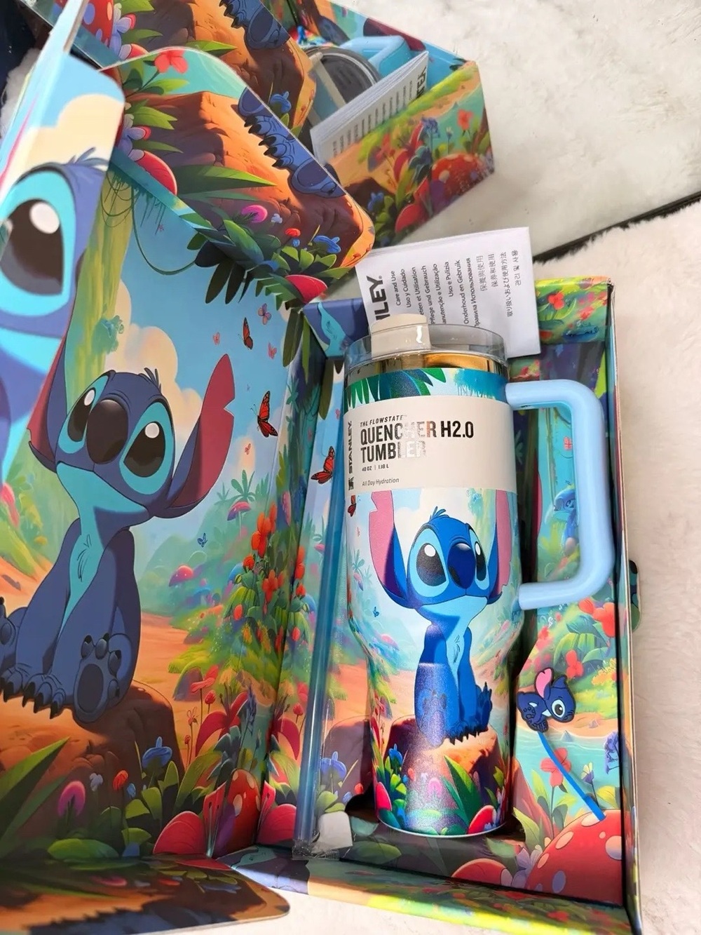 Disney Stitch Blue Insulated Quencher Tumbler with Handle